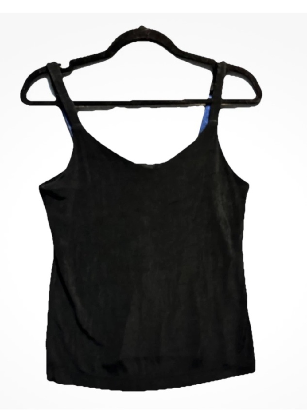 Chico's Travelers Black Liquid Knit Tank Top Size 0 Stretchy Layering Basics